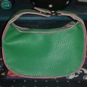 SUPER CUTE GREEN AND PINK MINI PURSE